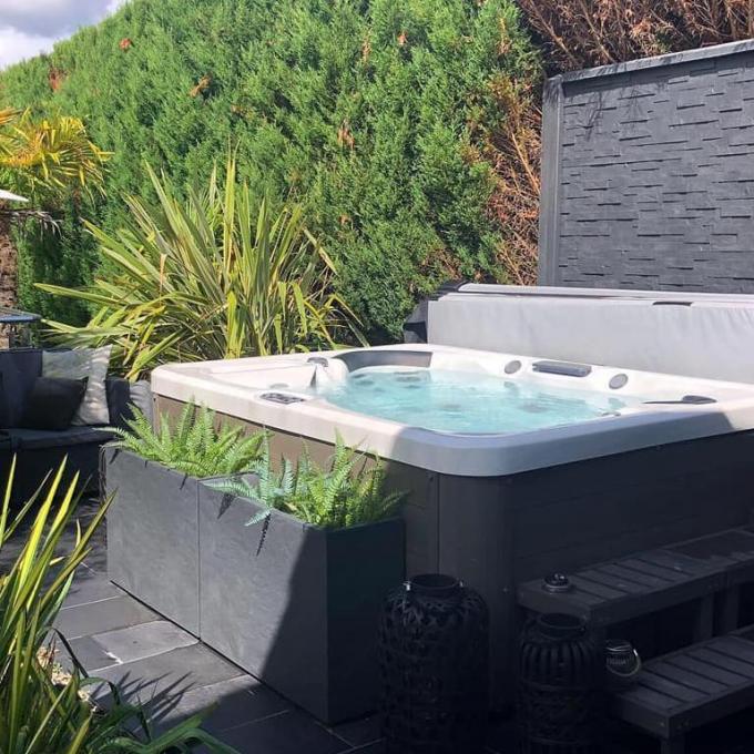 5 Personen-Hydrotherapie-Badekurort-heiße Wannen-quadratische Größen-Badewanne für Massage 8