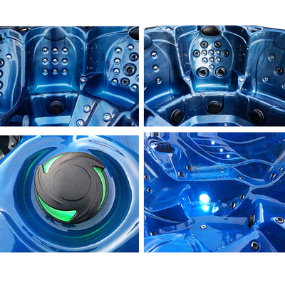 Freistehender Smart 5-Person-Whirlpool mit High Flow-Jets / WiFi / Bluetooth-Lautsprechern und Balboa-System