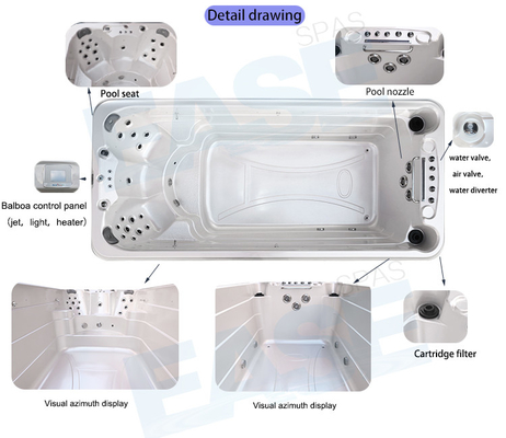Endloser Turbinenbad Spa für Whirlpool 27PCS Total Jets
