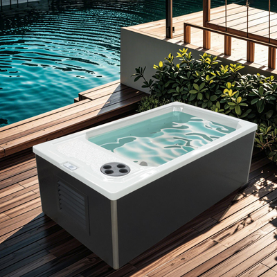 2 Personen Acryl-Rechteck Eisbad Athleten Therapie Kalttauchen mit Chiller