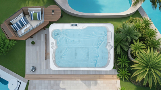 Außenbad entspannen Pool Garten Freizeit Massage Whirlpool