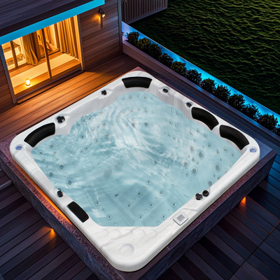 Hydrotherapie im Freien Spa Pool Luftstrahlen Massage Whirlpool Whirlpools mit LED-Licht