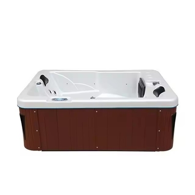 Garten-Whirlpools mit 2 Wohnräumen für Familie Außenmassage Spa-Pools Freistehende Badewannen mit LED-Licht