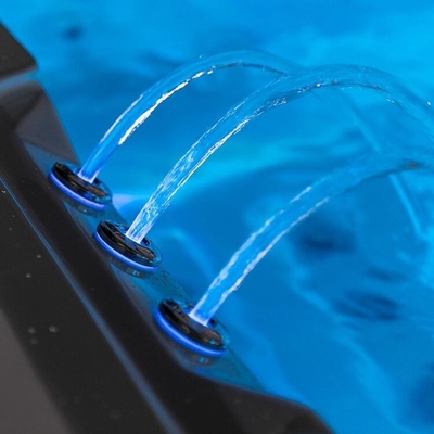Outdoor Acrylic Whirlpool Spa kundenspezifisches Jacuzzi Outdoor Spa für 6 Personen Massage Spa Whirlpool mit Led-Licht
