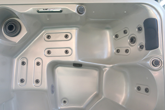 Weiß 5 Personen Acryl Ecke LED Licht Hydrotherapie Whirlpool E-371S