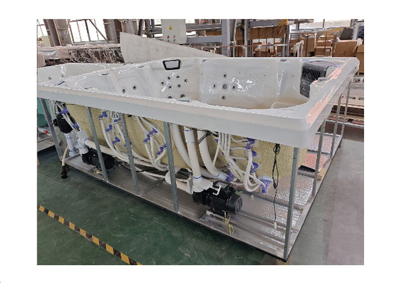 Ergonomischer Akryl-Whirlpool für 8 Personen mit Ozeanwellen