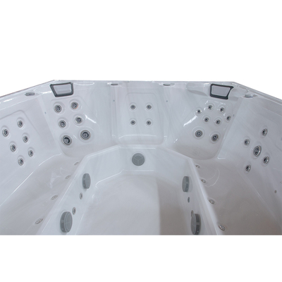 Immersives, rechteckiges Whirlpool für sechs Personen mit 16 Luftstrahlen und elektrischer Heizung