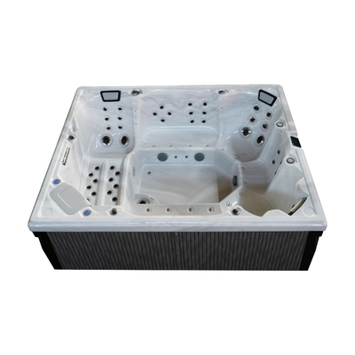 Rechteckiger Acryl-Whirlpool mit 73 Jets und 16 Air Jets