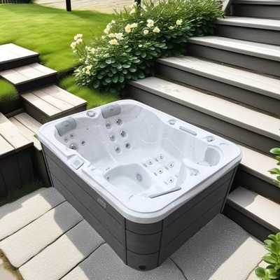 2-3 Personen Außenbadewanne Pavillon Freizeit entspannende Massage Whirlpool mit Musik und Licht
