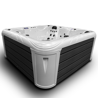 Hydrotherapie-Badekurort-Wannen-6 Personen-heiße Wannen-acrylsauerbad im Freien mit Wasserfall