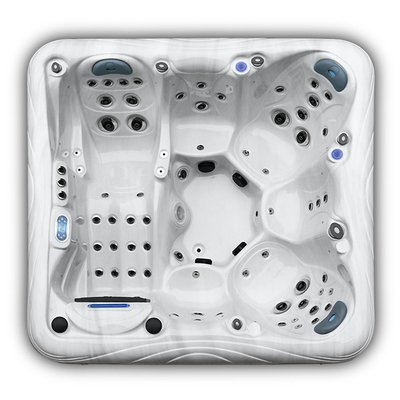 Hydrotherapie-Badekurort-Wannen-6 Personen-heiße Wannen-acrylsauerbad im Freien mit Wasserfall