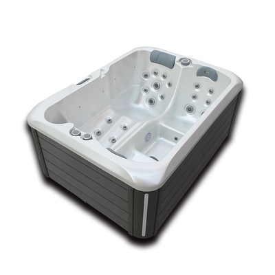 Moderne 3 Menschen Acrylstrudel-Badekurort-heiße Wannen-Badewanne im Freien mit LED-Licht