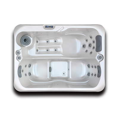 Moderne 3 Menschen Acrylstrudel-Badekurort-heiße Wannen-Badewanne im Freien mit LED-Licht