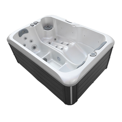 Moderne 3 Menschen Acrylstrudel-Badekurort-heiße Wannen-Badewanne im Freien mit LED-Licht