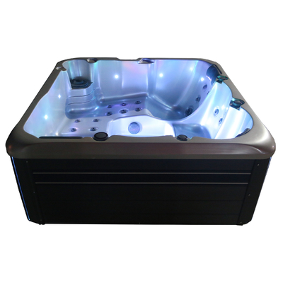 Außen-Acryl-Whirlpool-Badewanne mit Wasserfall und bunten Lichtern