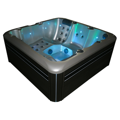 Außen-Acryl-Whirlpool-Badewanne mit Wasserfall und bunten Lichtern