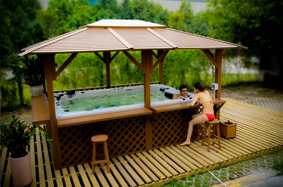 Luxus10 Personen-Acrylswimmingpool-Schwimmen-Badekurort-im Freien heiße Wanne mit LED