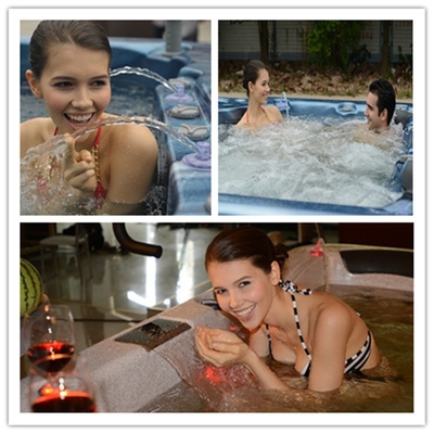 Luxusdoppelzonen-Schwimmen-Badekurort-Pool-Strudel-endloses Schwimmen-Pool im Freien