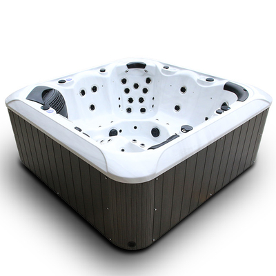 6 Sitzhaushalts-Pearl White-Strudel-Badekurort-Badewannen-heiße Wannen im Freien