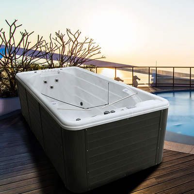 Luxusendloses Schwimmen-acrylsauerpool-Strudel-Massage-Schwimmen-Badekurort im Freien