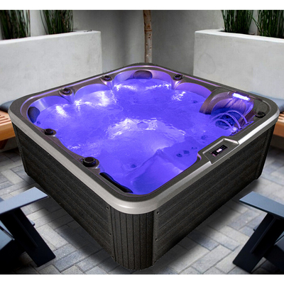 Außen-Akryl-Marmor-Weiß-Spa-Whirlpool für 6 Personen