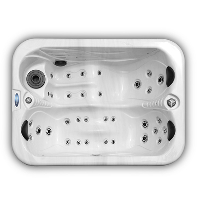 Acryl-Whirlpool für 2 Personen, Whirlpool, Massage, Garten-Whirlpool mit LED-Leuchten